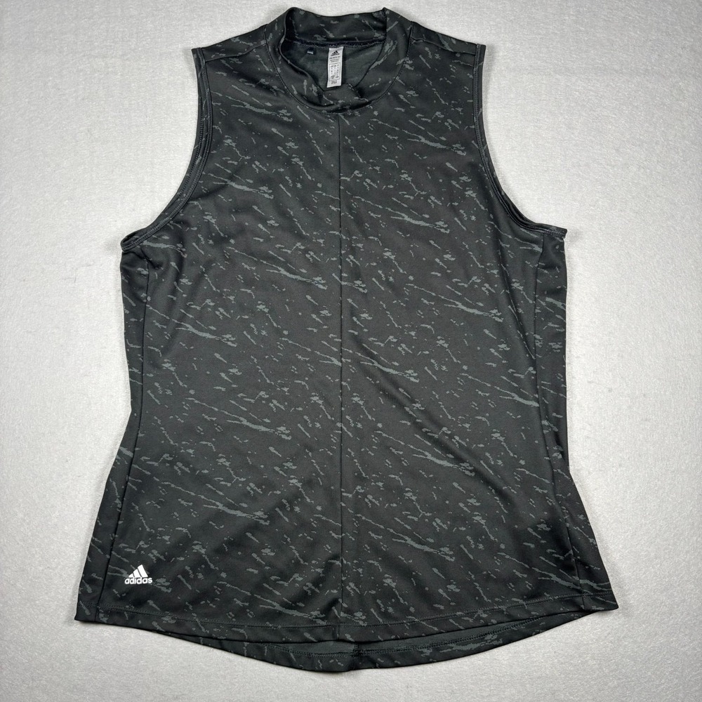 Adidas Primeblue Women's Sleeveless Golf Polo Black Size Large Tank Top